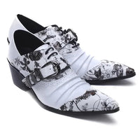 Santiag Chaussure Blanches Fleurs - santiag